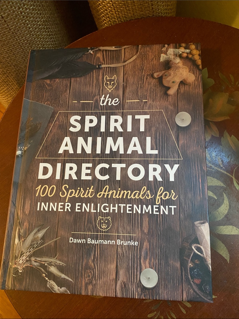 The Spirit Animal Directory Brown Wood-Grain Cover hardback book witch travel